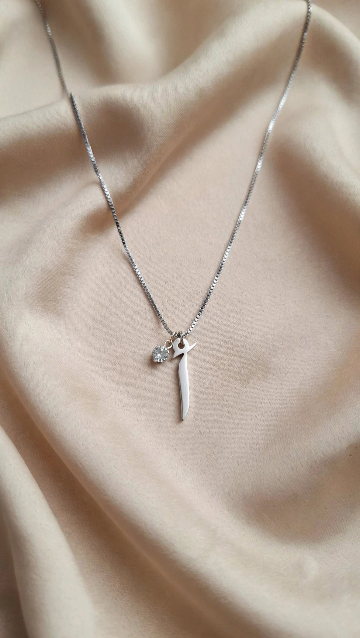 Haroof Necklace (ا to ی) - Silver | Anti Tarnish